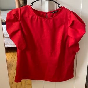 Red blouse